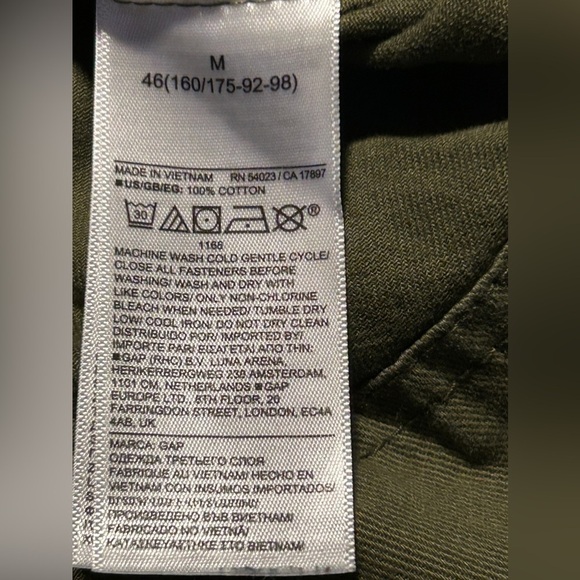 GAP core Utility Jacket Olive Green women’s M military outdoors neutral EUC army - Picture 4 of 16
